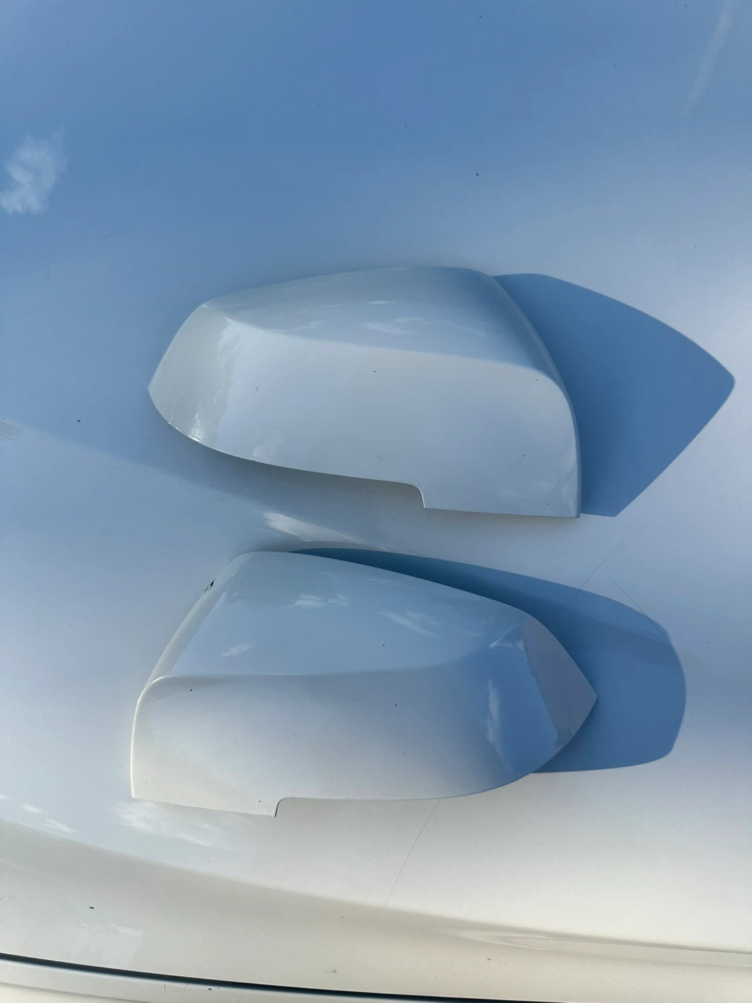 Pair of White Side Mirror Covers