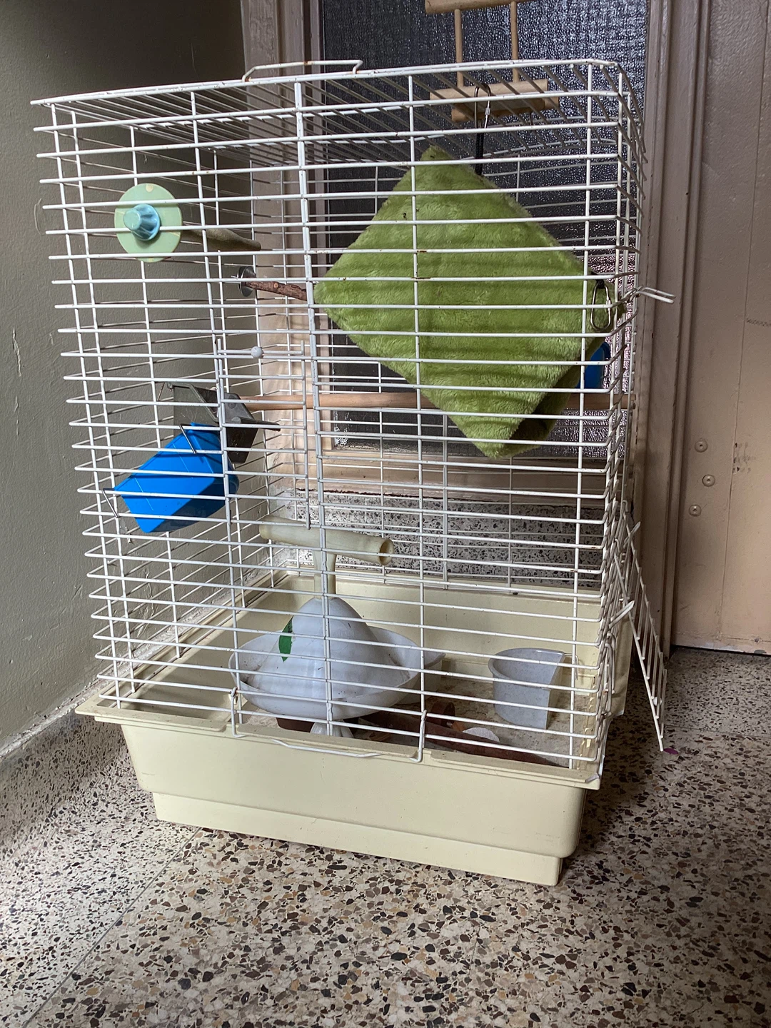 Bird cage with accessories