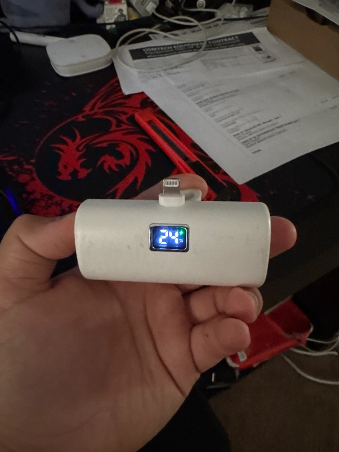 Portable Lightning Power Bank with LED Display