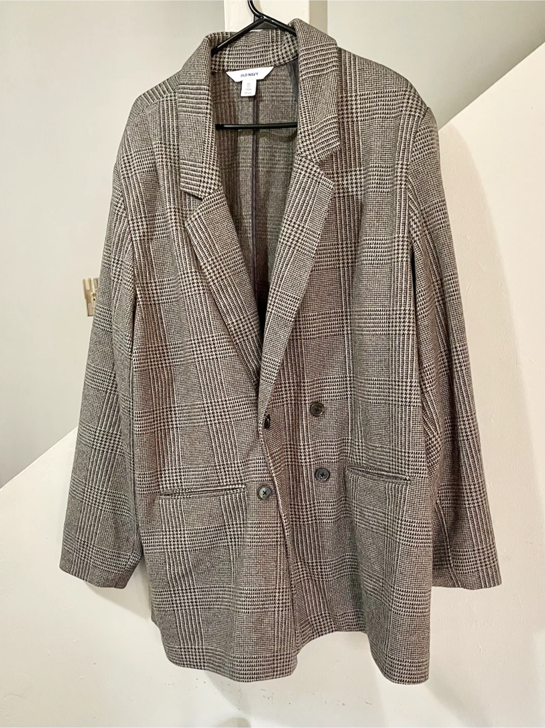 Plaid Double-Breasted Blazer - photo 2