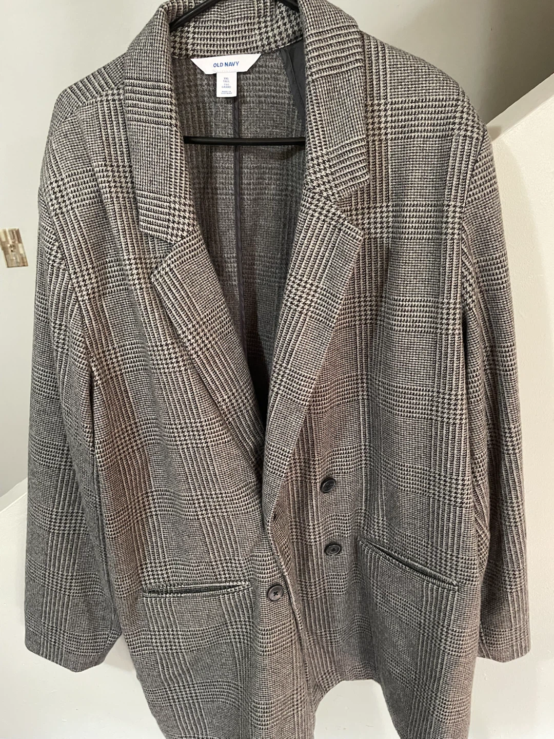 Plaid Double-Breasted Blazer - photo 4