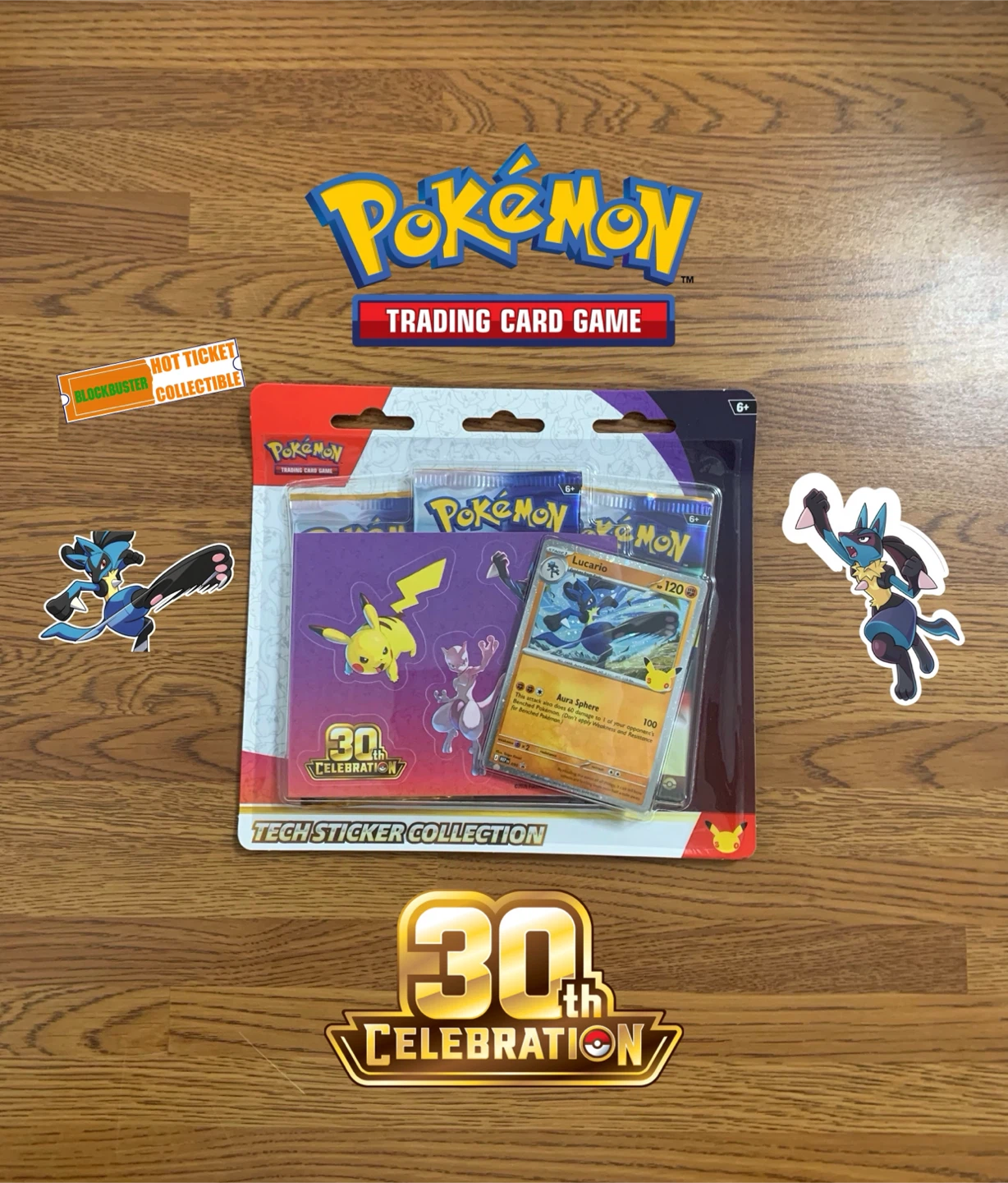 Pokémon TCG: 30th Celebration Tech Sticker Collection (Lucario)