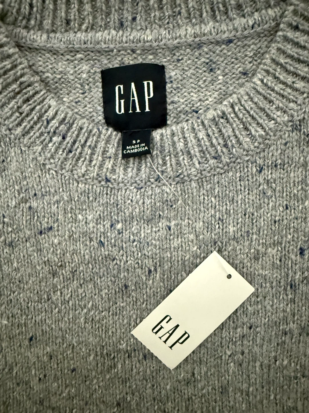 New GAP Grey Speckled Knit Sweater - photo 2