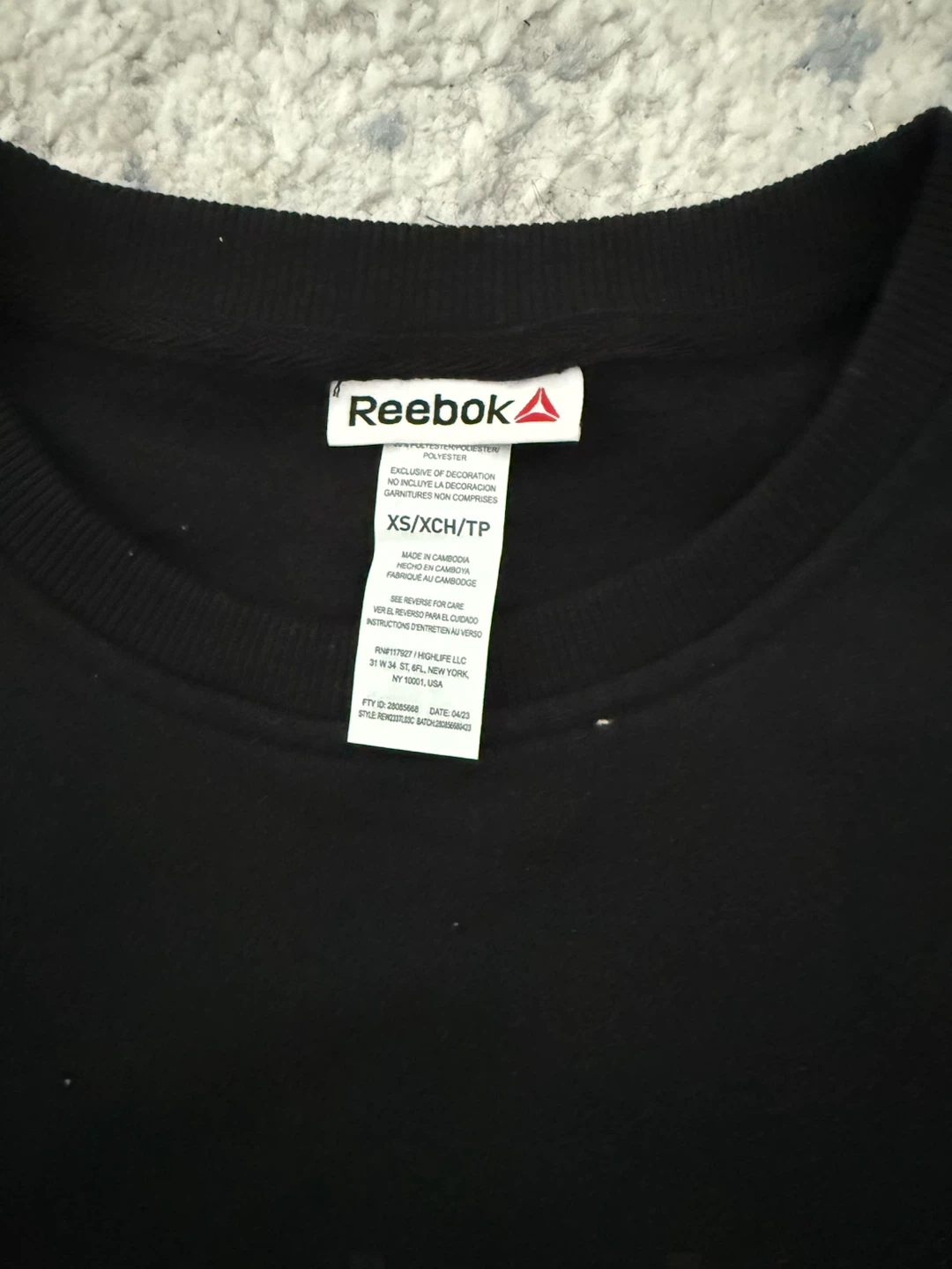 Reebok Black Sweatshirt - XS - photo 2