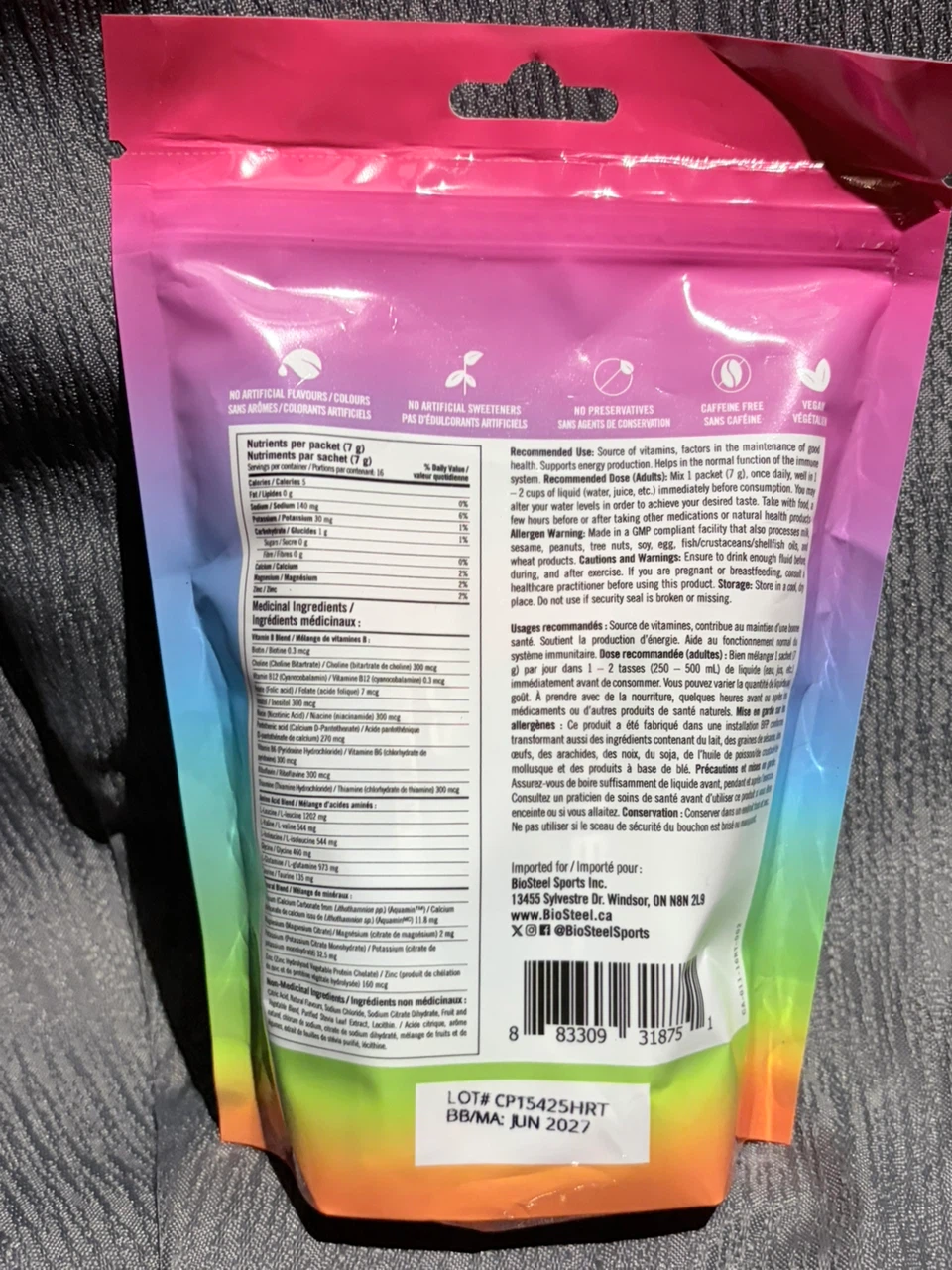 BioSteel Hydration Mix Rainbow Twist - photo 2