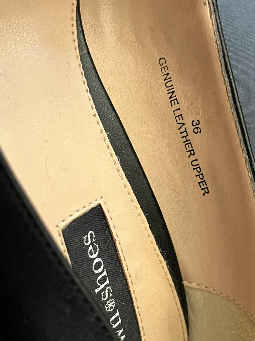 Town Shoes Black Leather Heels - photo 3