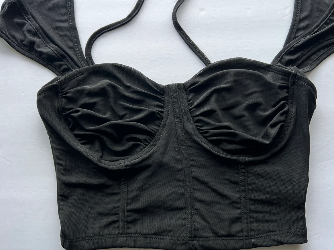 SHEIN Black Corset-Style Crop Top - photo 2