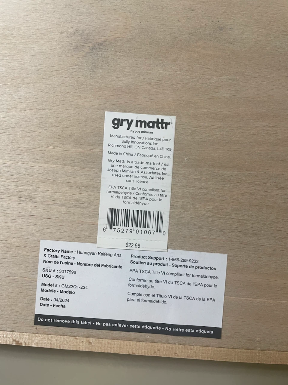 Gry Mattr Wooden Desktop File Organizer - photo 4