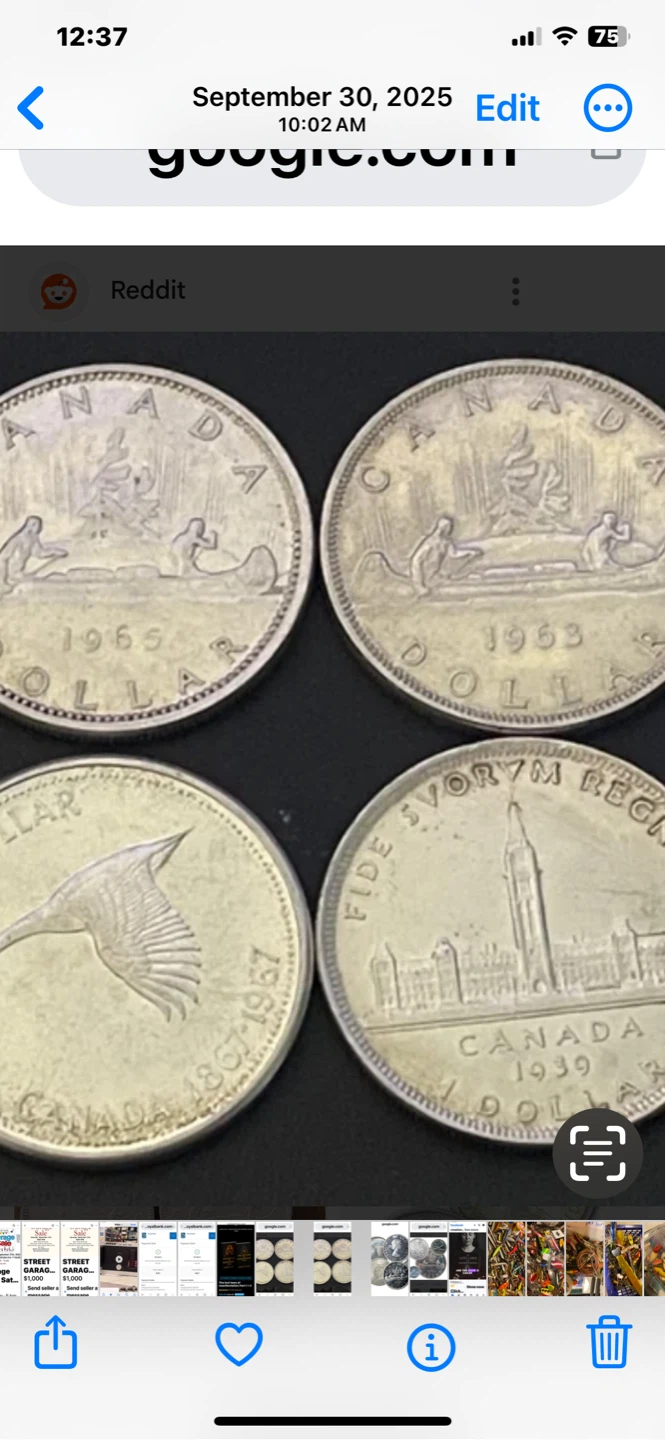 Collection of Vintage Canadian Coins and Banknotes