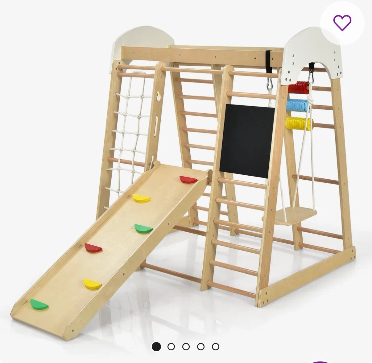 Wooden Kids Indoor Playground Climbing Gym