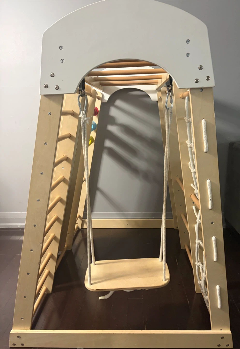 Wooden Kids Indoor Playground Climbing Gym - photo 2