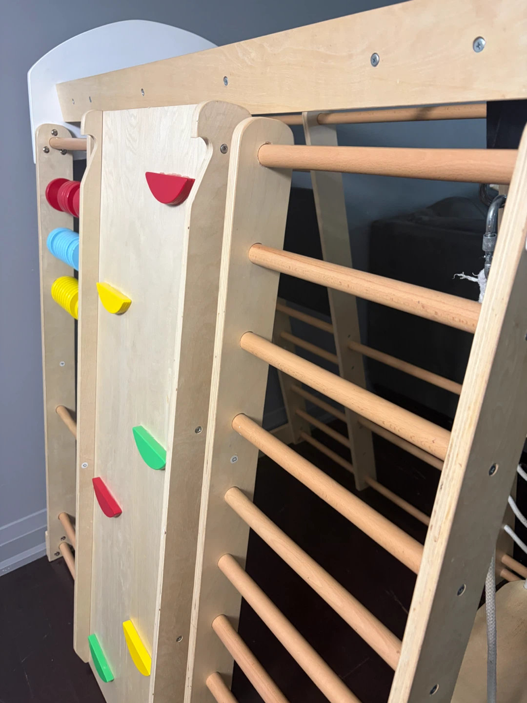 Wooden Kids Indoor Playground Climbing Gym - photo 4