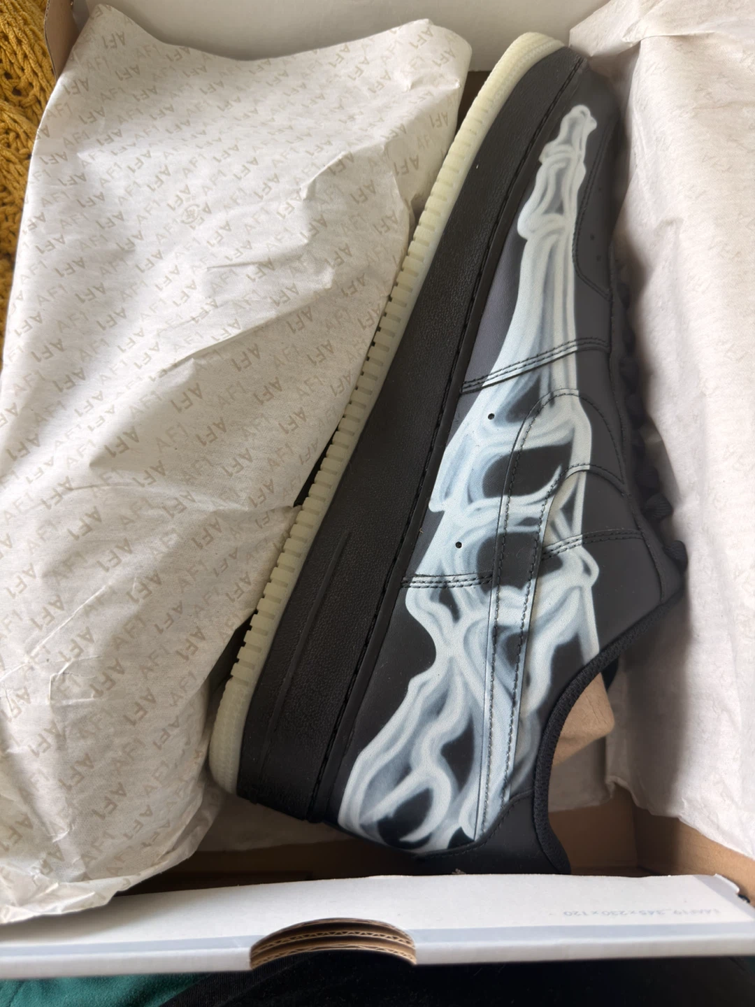 Nike Air Force 1 Skeleton Black