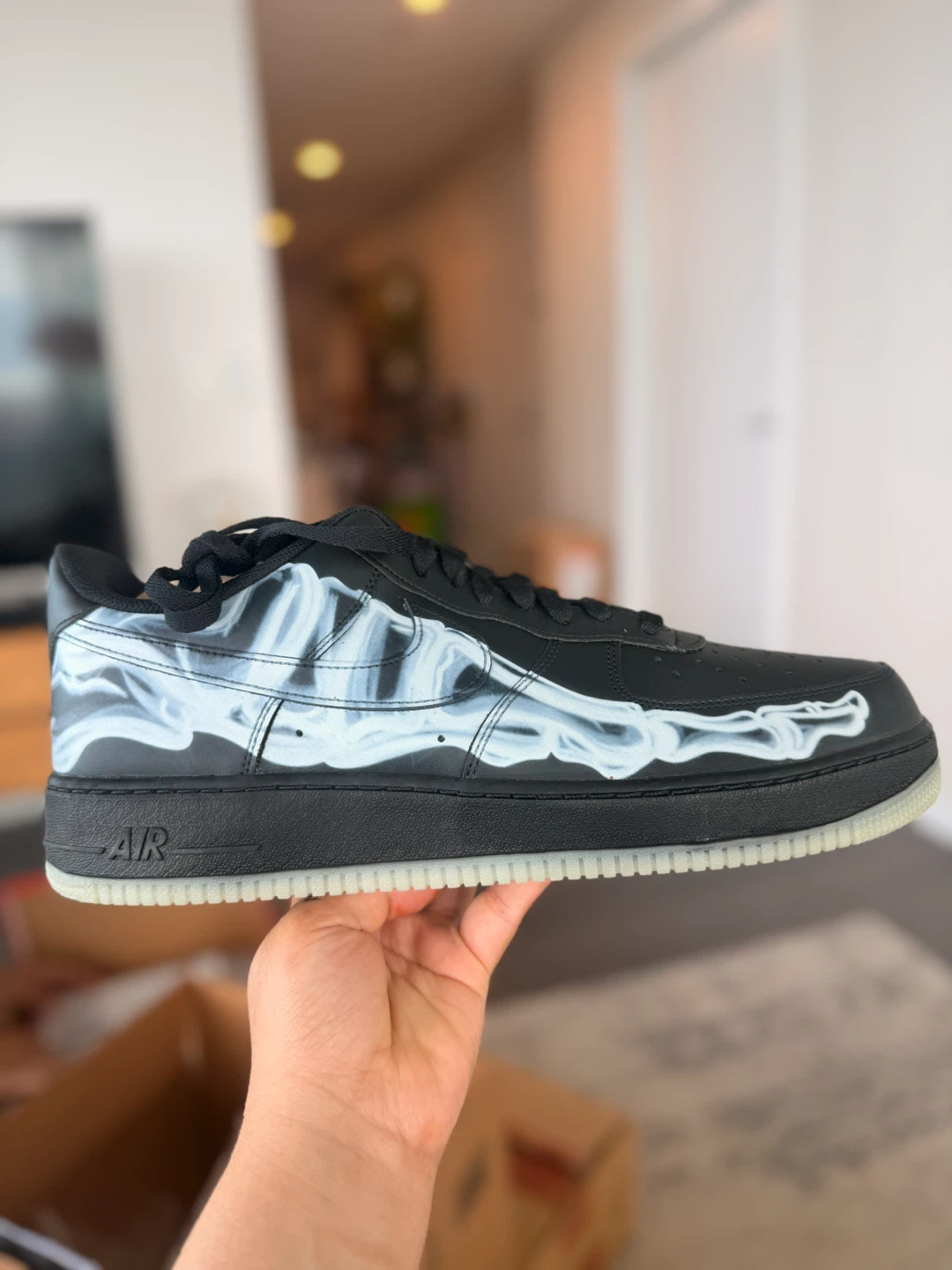 Nike Air Force 1 Skeleton Black - photo 4