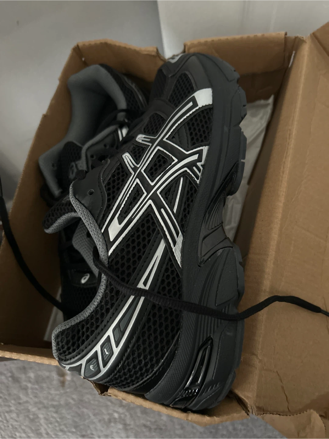 Asics Gel-1130 Men's Sneakers Black/Silver Size 9 - photo 2