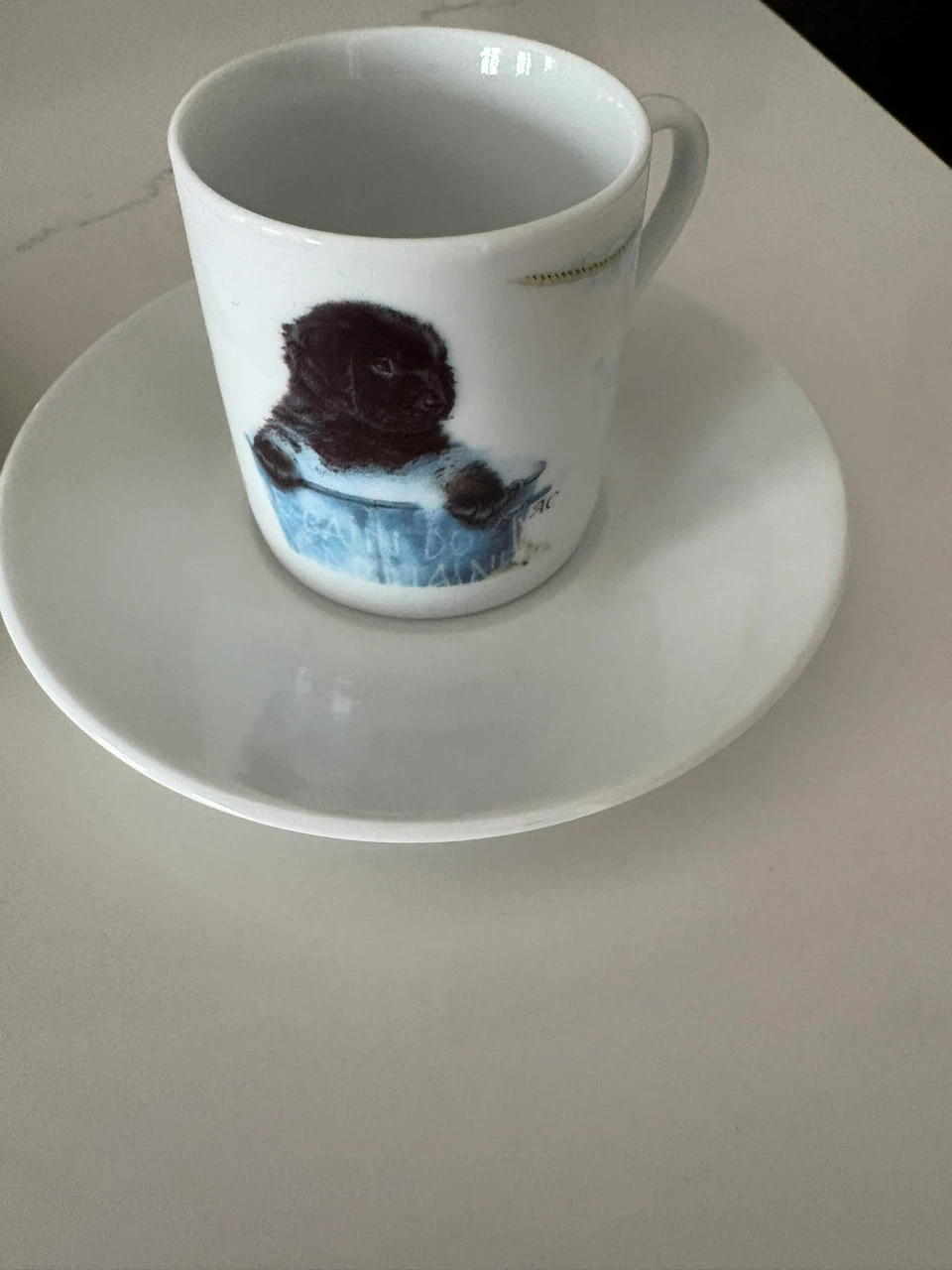 Set of 4 Animal Pattern Ceramic Espresso Cups and Saucers - photo 4