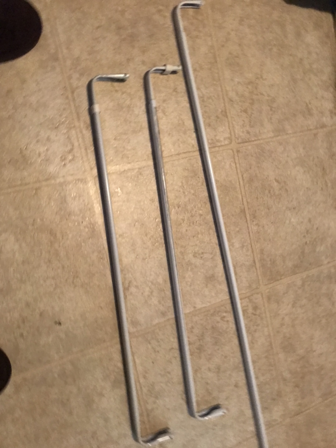 Three Adjustable White Rod pocket Curtain Rods - photo 2