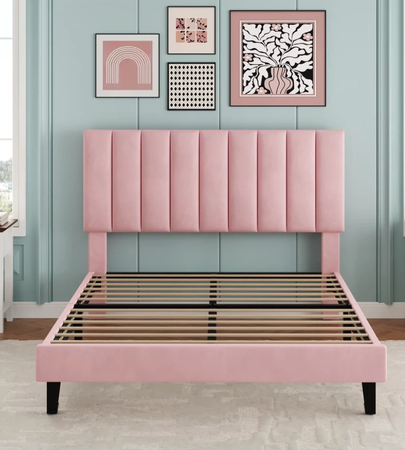 [ Unopened new!! ]Queen size Pink Bed frame - photo 2