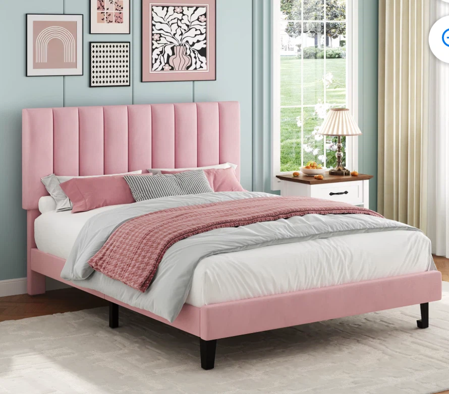 [ Unopened new!! ]Queen size Pink Bed frame - photo 3