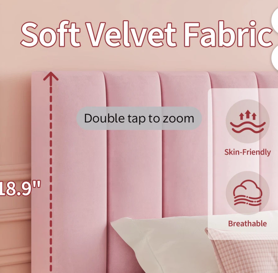 [ Unopened new!! ]Queen size Pink Bed frame - photo 4