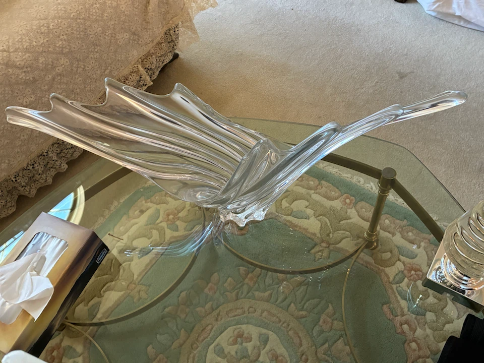 Solid crystal Decorative Sculptural Bowl