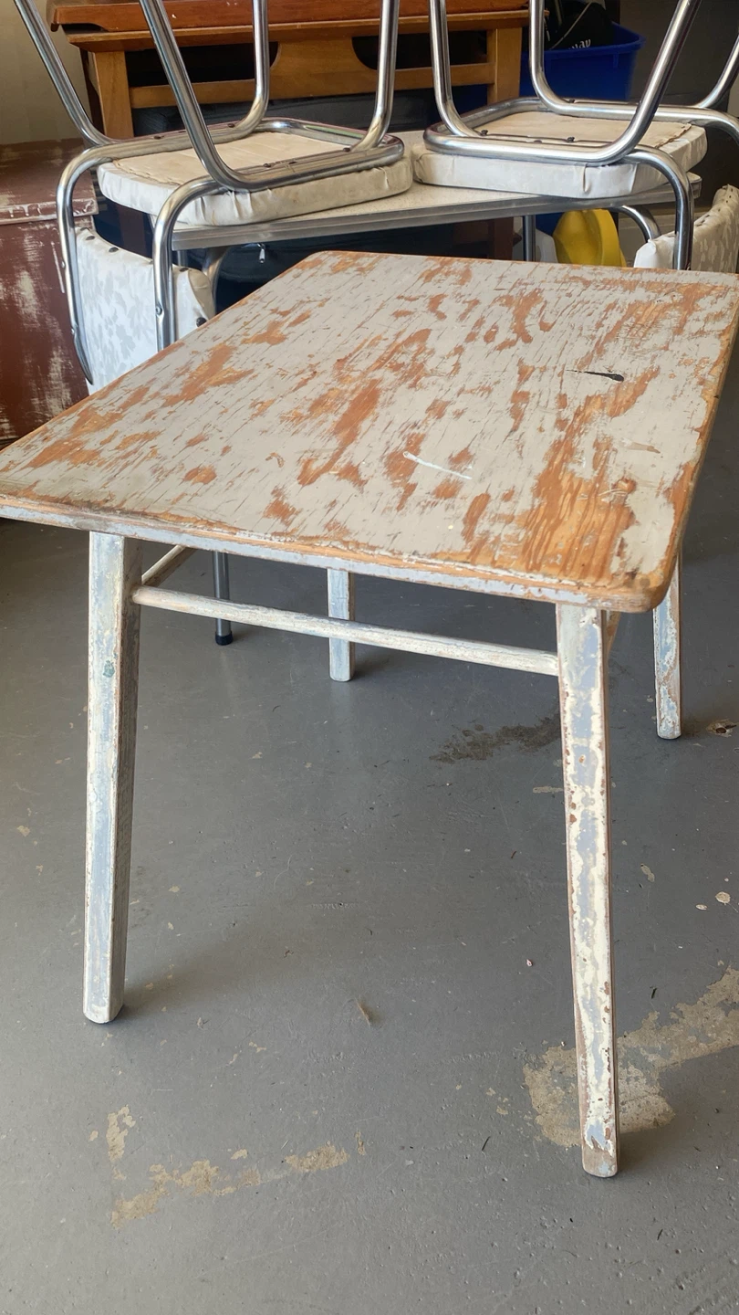 Child’s wooden table , great paint project