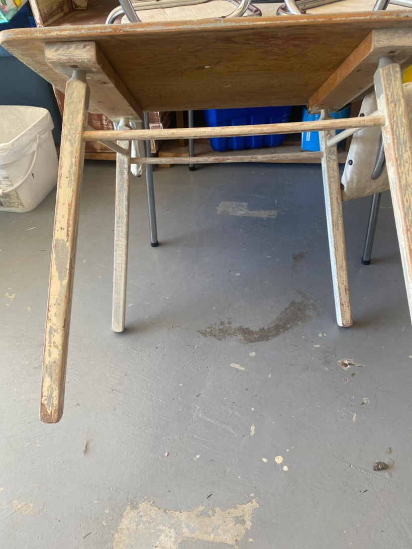 Child’s wooden table , great paint project - photo 3
