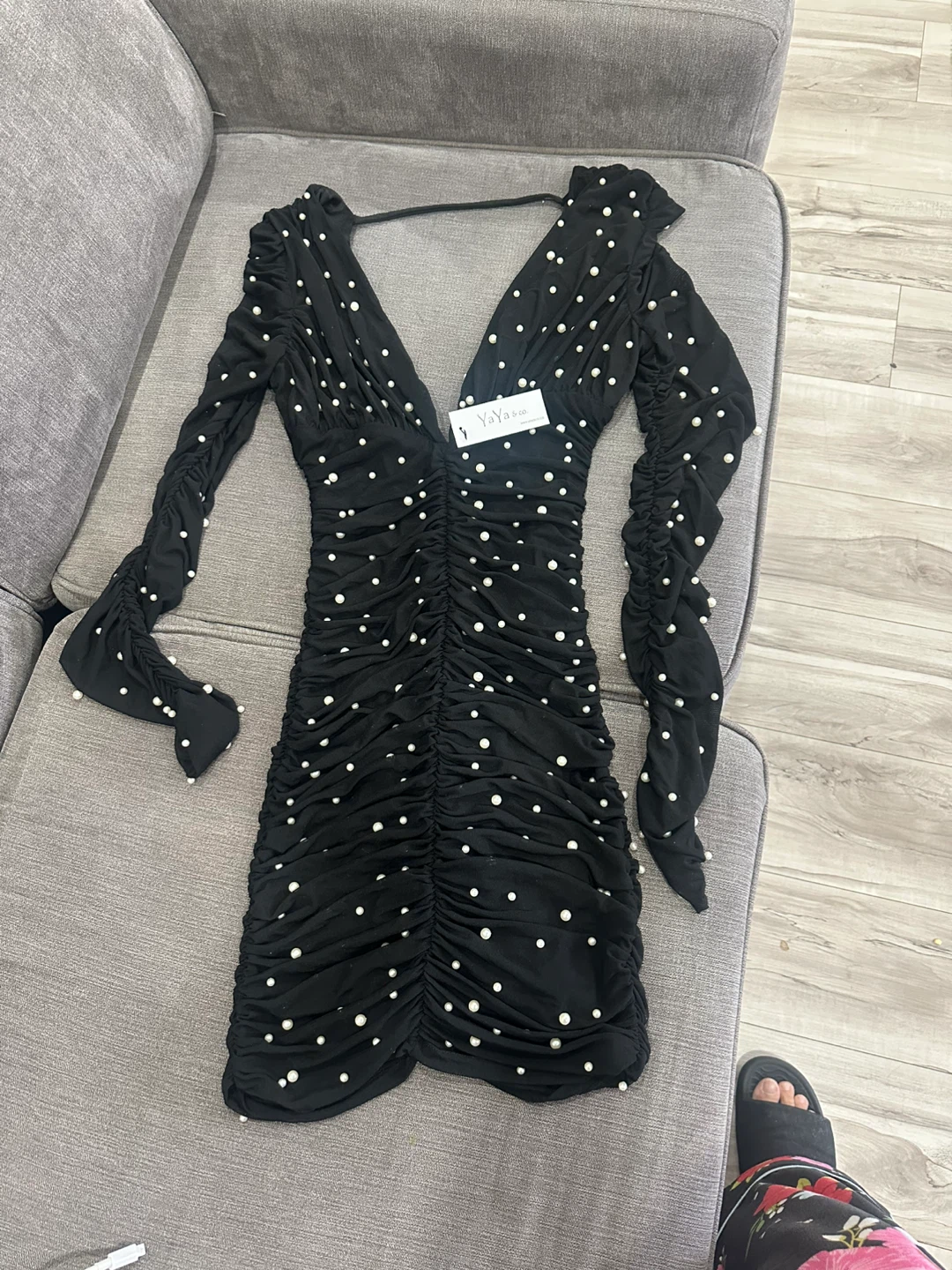 YaYa & Co. Nikki Pearl Embellished Dress