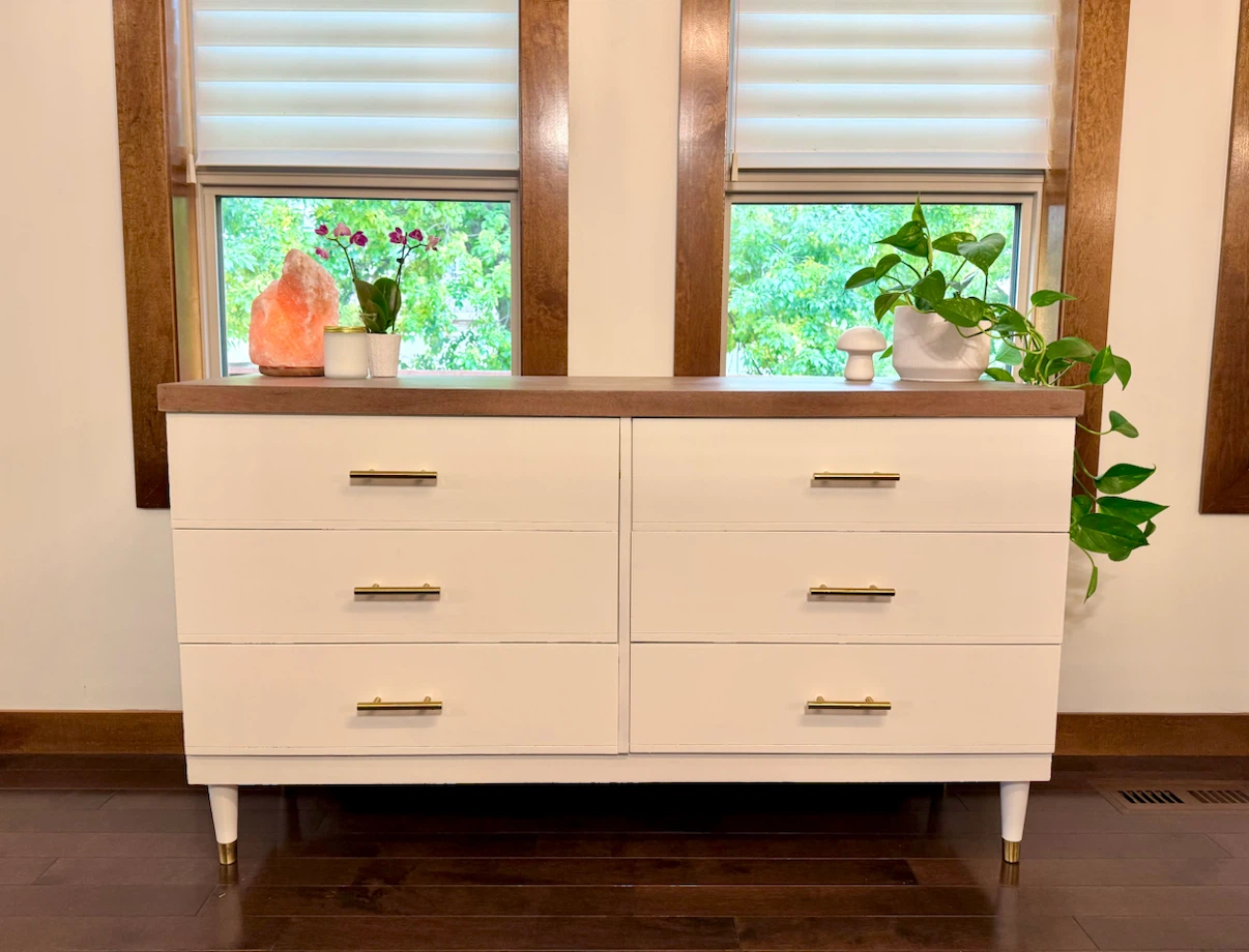 Refinished Solid Wood 6-Drawer Dresser