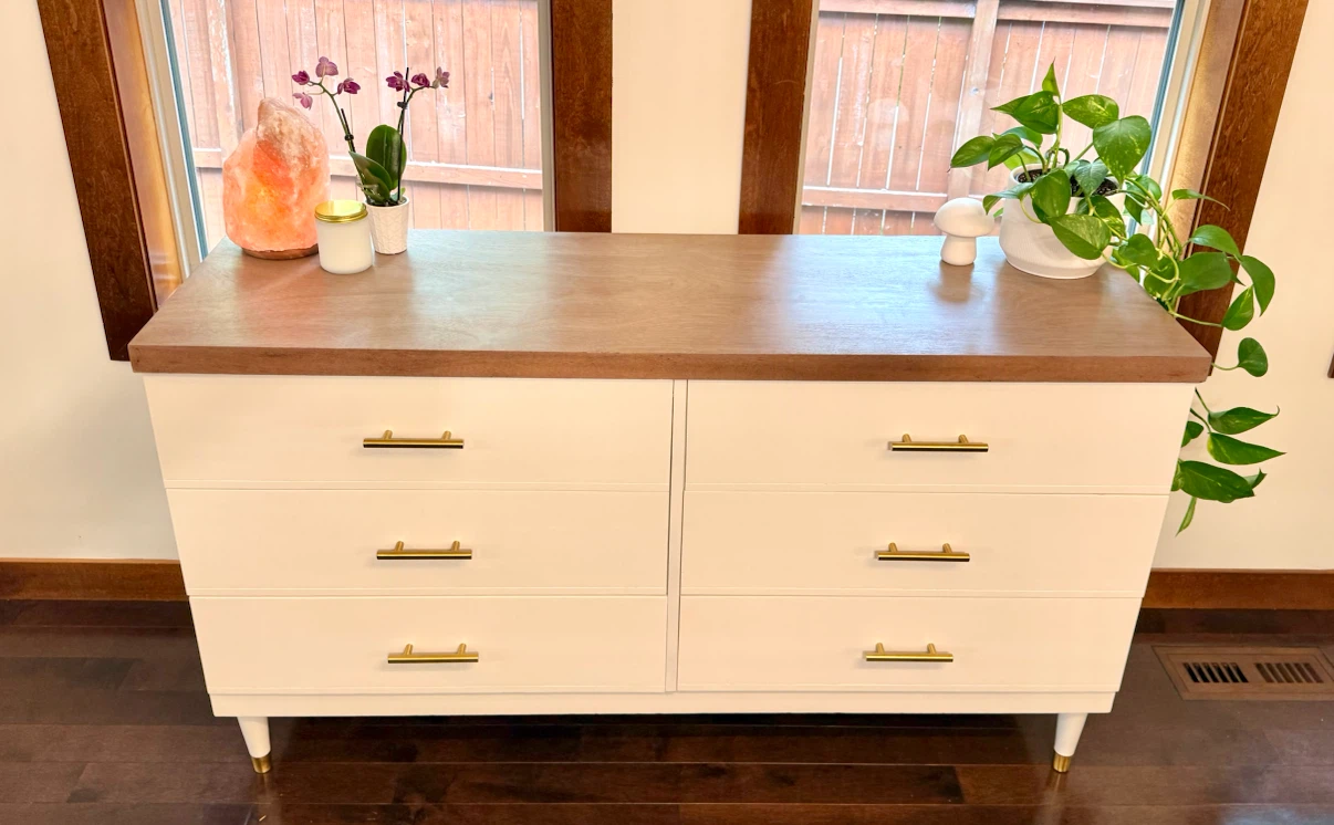 Refinished Solid Wood 6-Drawer Dresser - photo 2