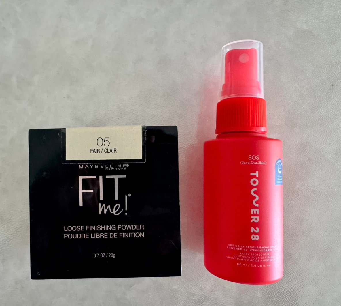 New! Tower 28 SOS Spray & Maybelline finishing Powder