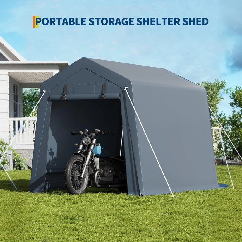 Garvee 6 × 8 FT Portable Outdoor Storage Shed - photo 2