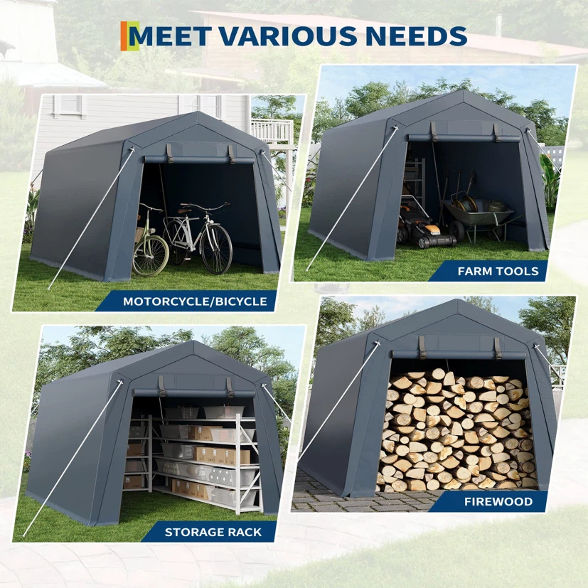 Garvee 6 × 8 FT Portable Outdoor Storage Shed - photo 3