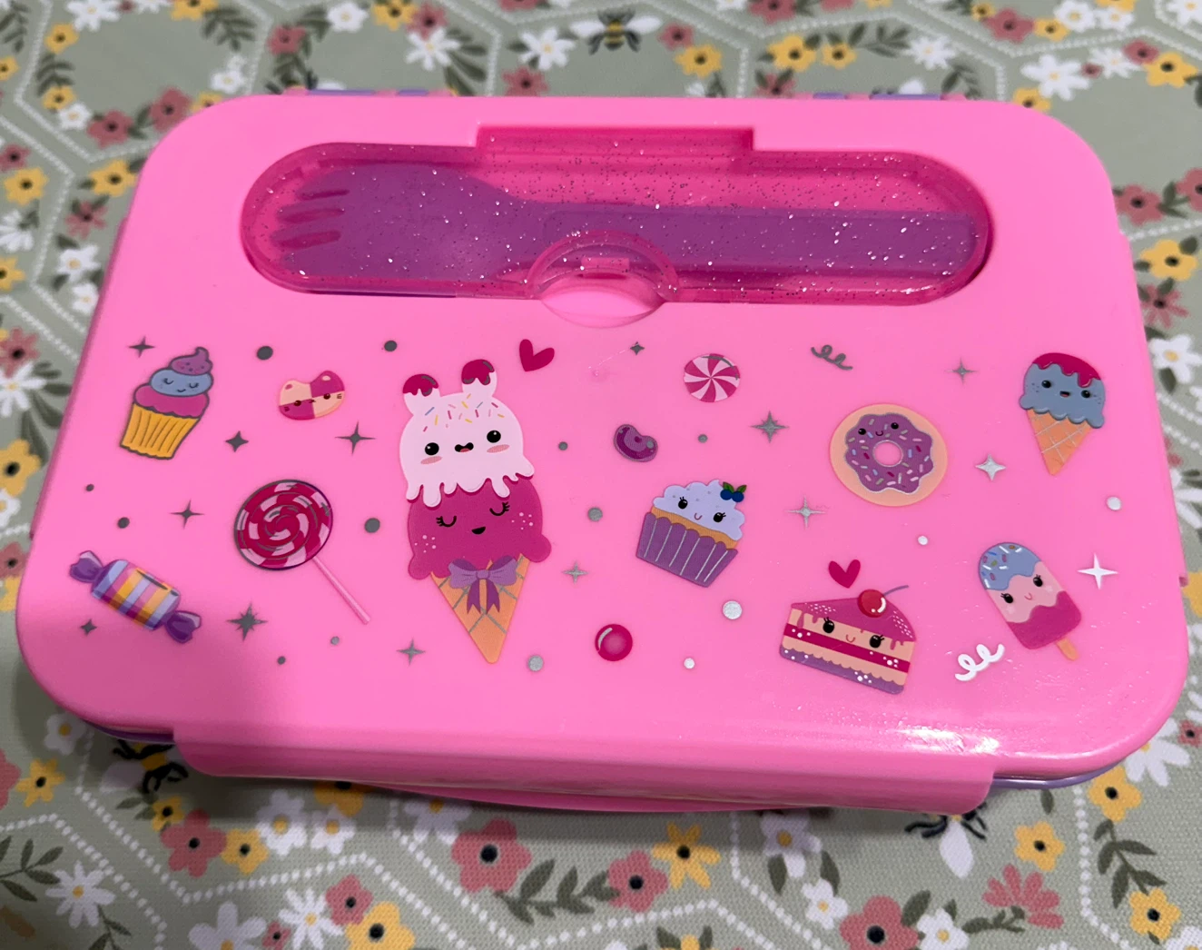Kids Pink Lunch Box with Ice Pack