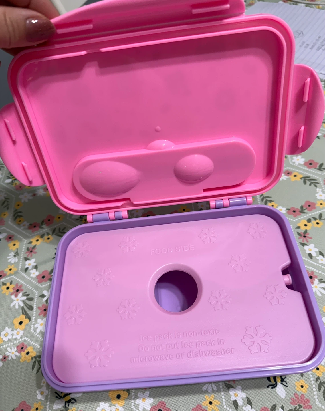 Kids Pink Lunch Box with Ice Pack - photo 2