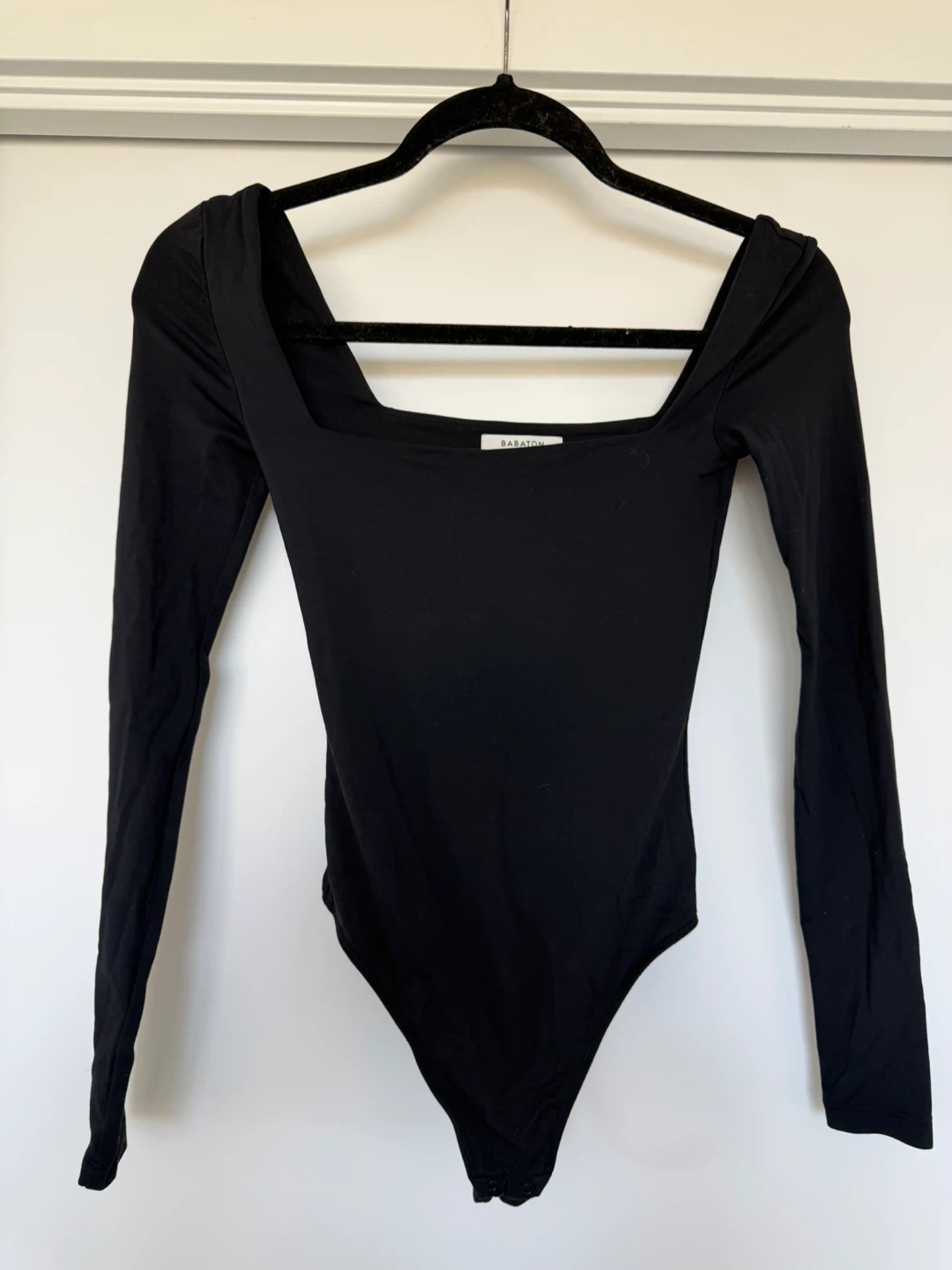 Babaton Black Long Sleeve Bodysuit XXS