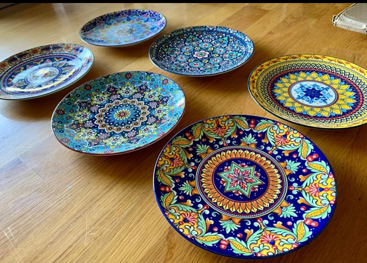Glowworm 10.5-inch Ceramic Dinner Plate Set of 6