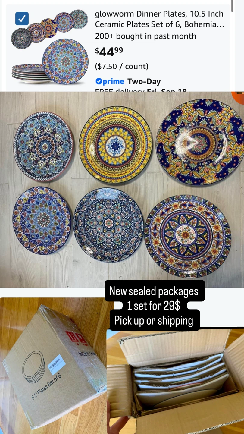 Glowworm 10.5-inch Ceramic Dinner Plate Set of 6 - photo 2