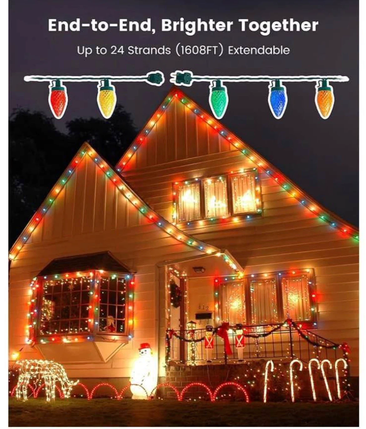 C9 LED Multi-Colour Christmas Lights - 67FT - photo 4