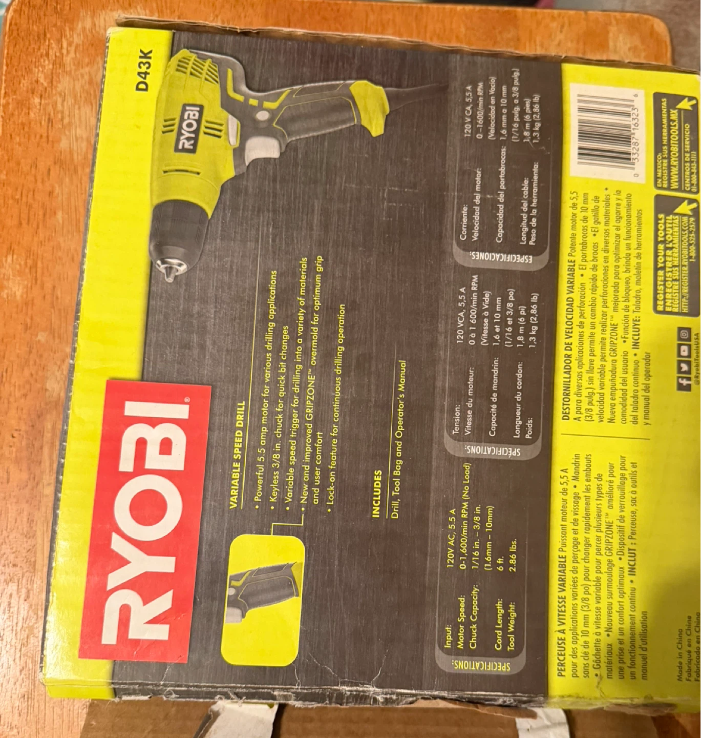 Ryobi D43K Variable Speed Drill - photo 2
