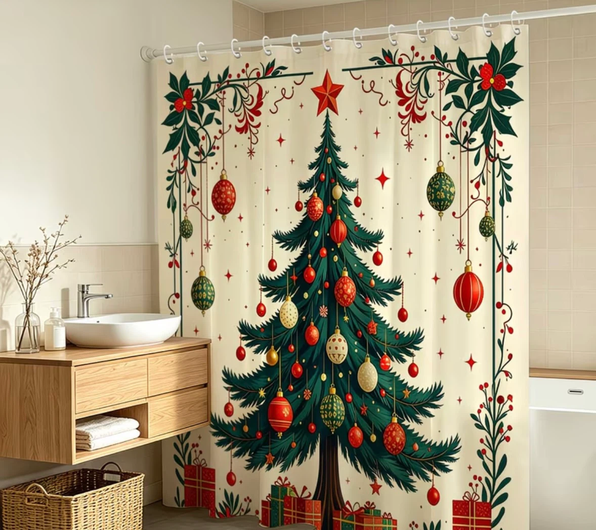 Christmas Tree Shower Curtain