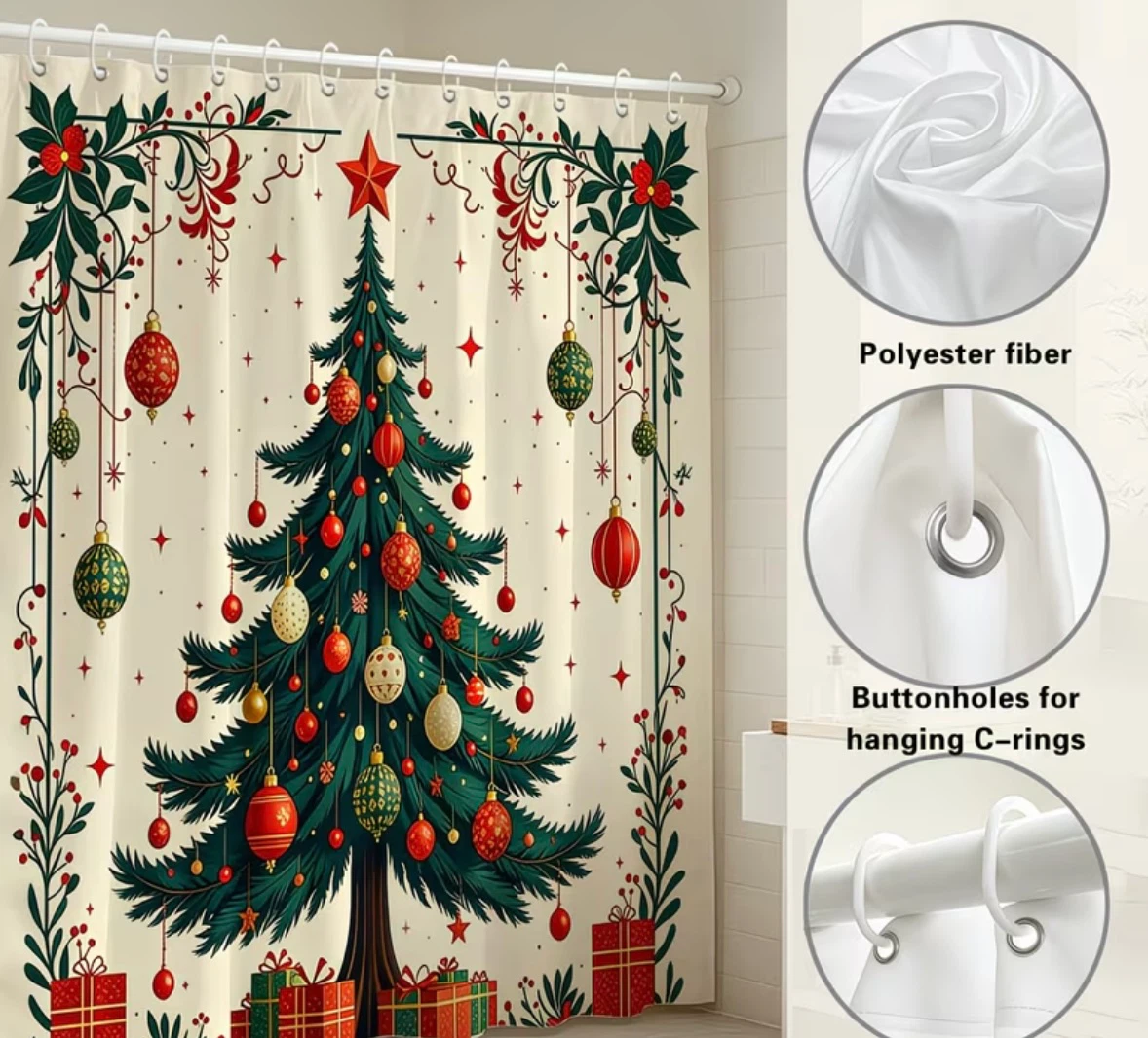Christmas Tree Shower Curtain - photo 3