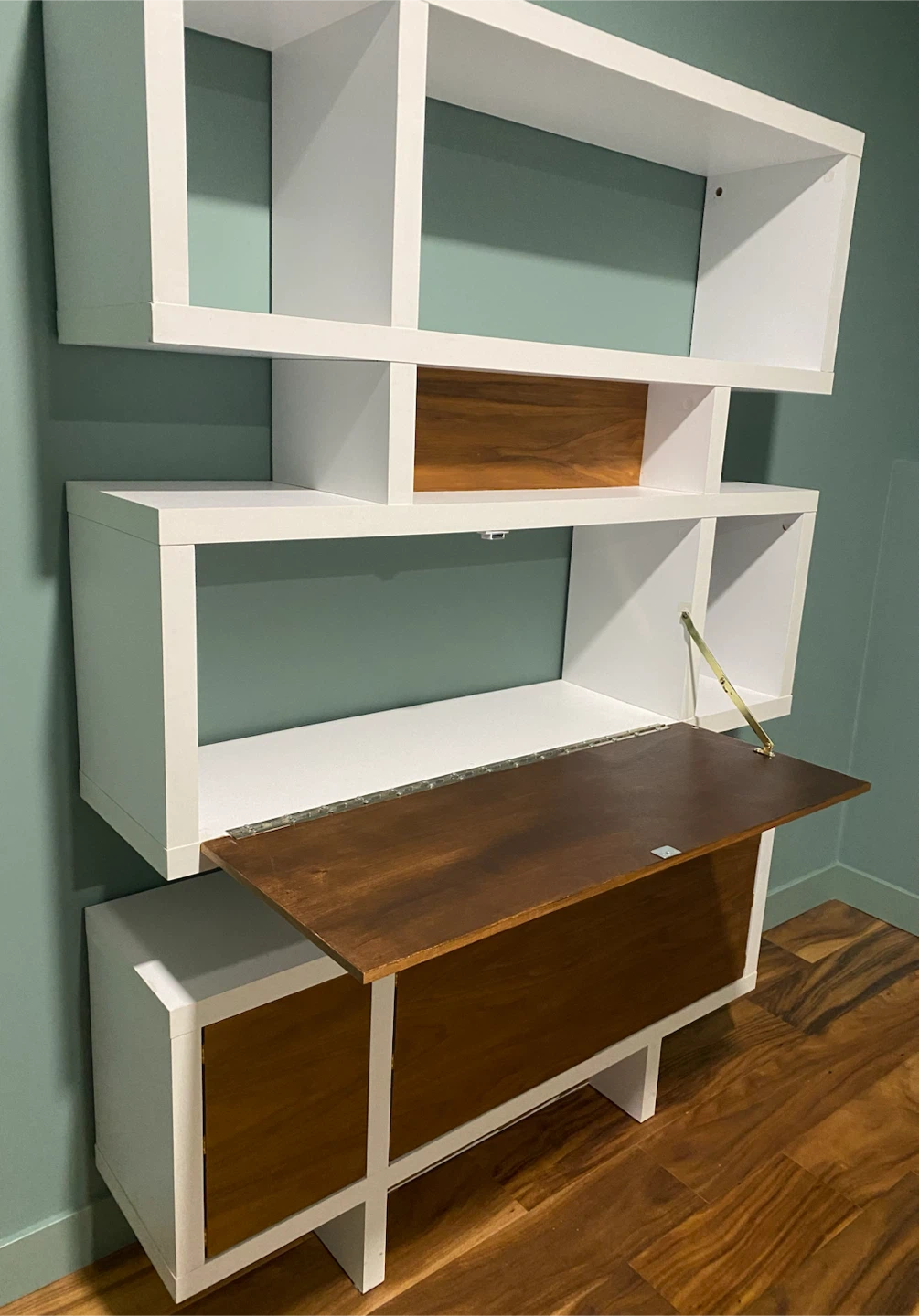 MCM White & Walnut Wall Unit - photo 3