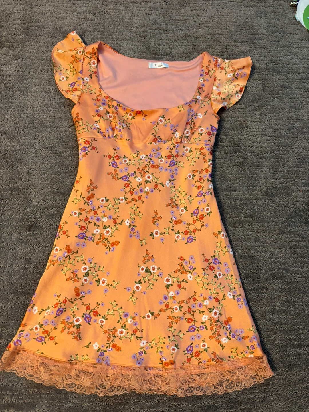 m&e Floral Orange Dress