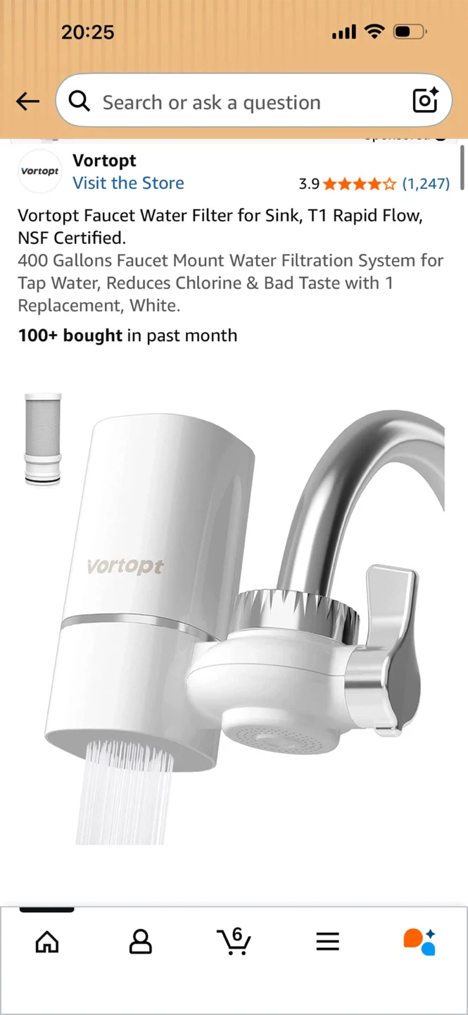 Vortopt T1 Faucet Water Filter System