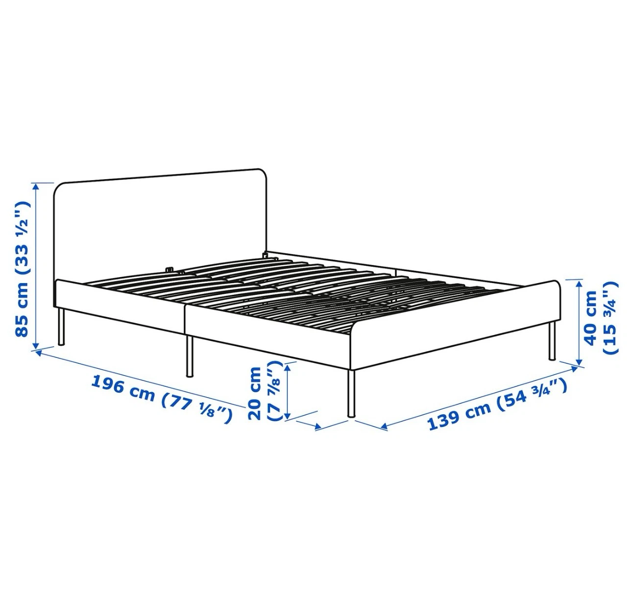 IKEA SLATTUM Upholstered Bed Frame - Queen - photo 2