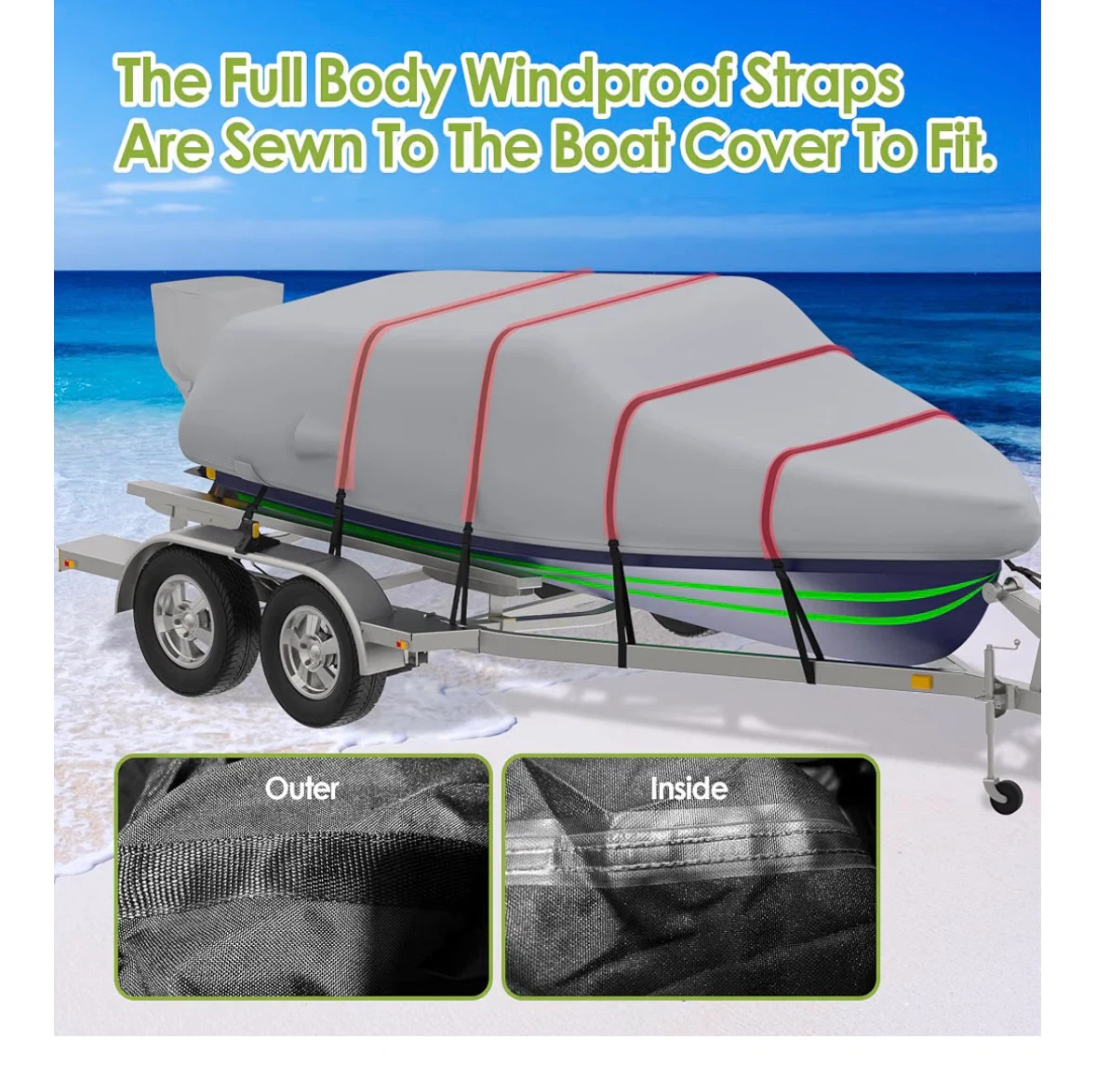 K-Musculo Waterproof Boat Cover 12-14 feet