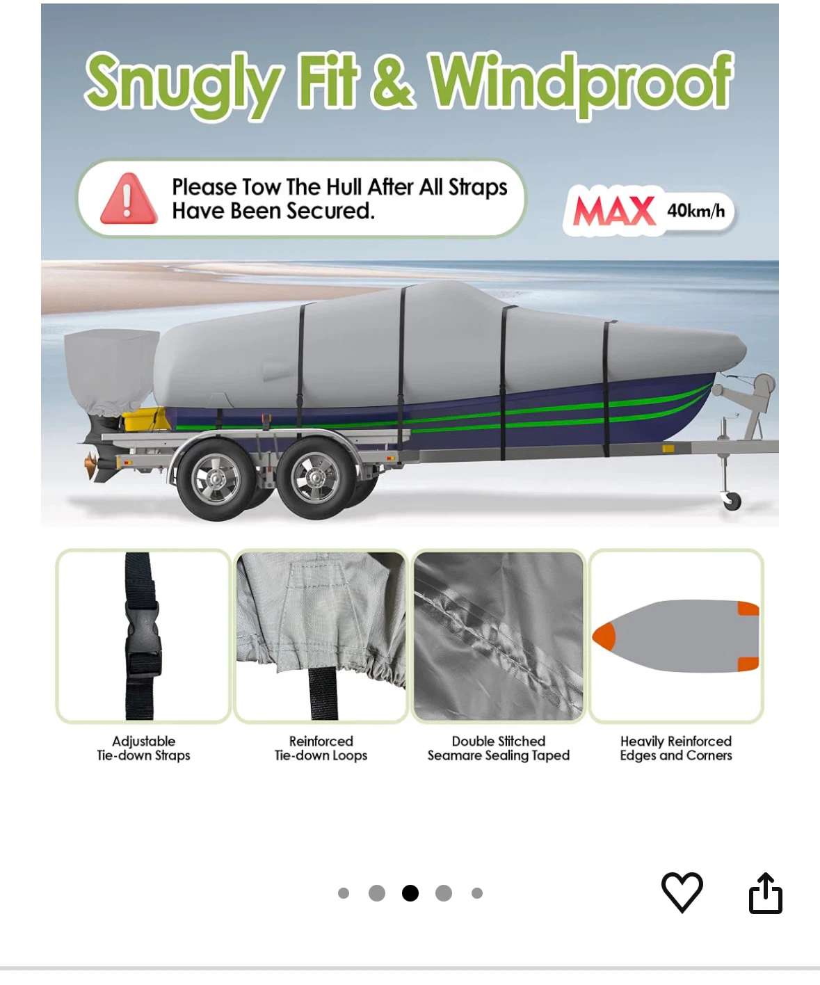 K-Musculo Waterproof Boat Cover 12-14 feet - photo 4