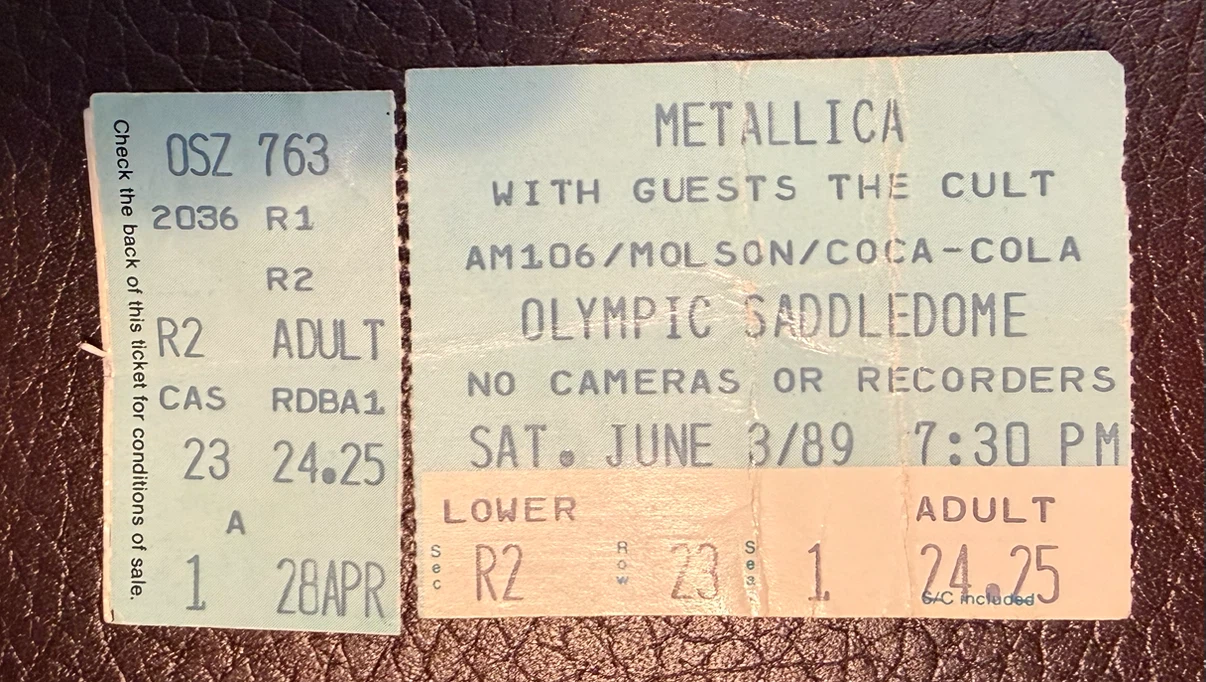 Used Metallica concert tickets