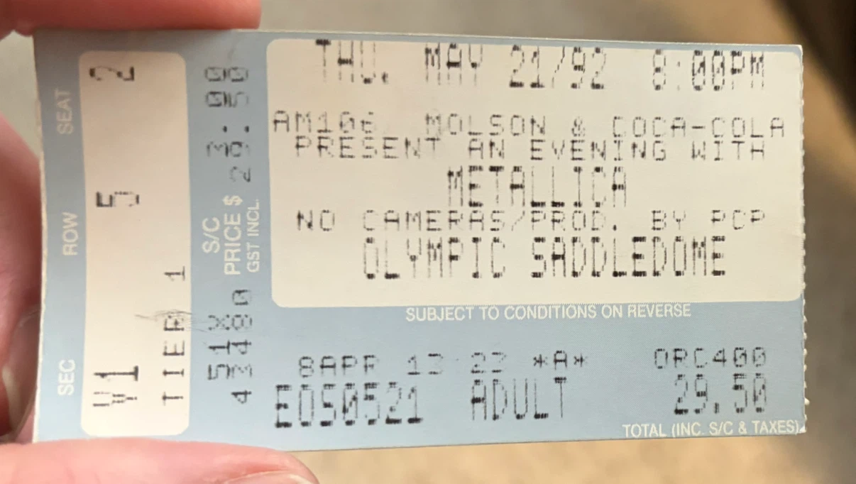 Used Metallica concert tickets - photo 2